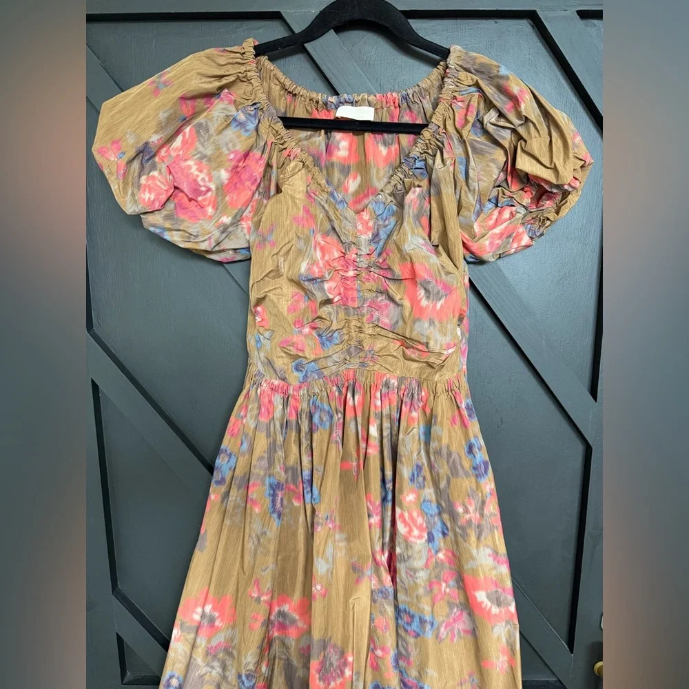 Ulla Johnson Cecile Floral Fit & Flare Midi-Dress, Size 2 - Picture 7 of 13